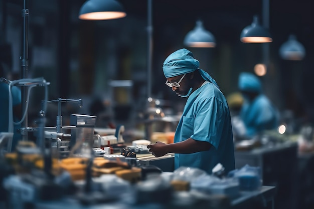 Uma bandeja cirúrgica em uma sala de cirurgia ai photo