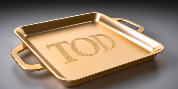 Foto uma bandeja com a palavra 'todd'
