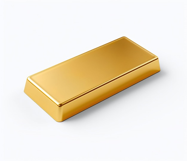 uma barra de ouro isolada em fundo transparente
