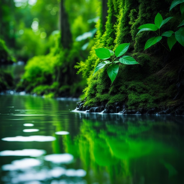 Uma bela cachoeira na floresta. Uma bela cascata na Floresta.