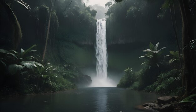 Uma bela cachoeira.