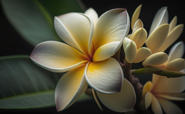 uma bela flor de frangipani photo