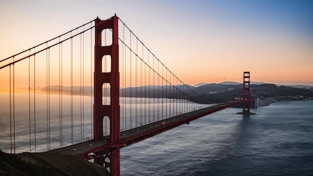 Uma bela foto da Ponte do Portão Dourado.