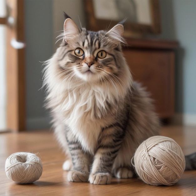 Uma bela foto de gato.