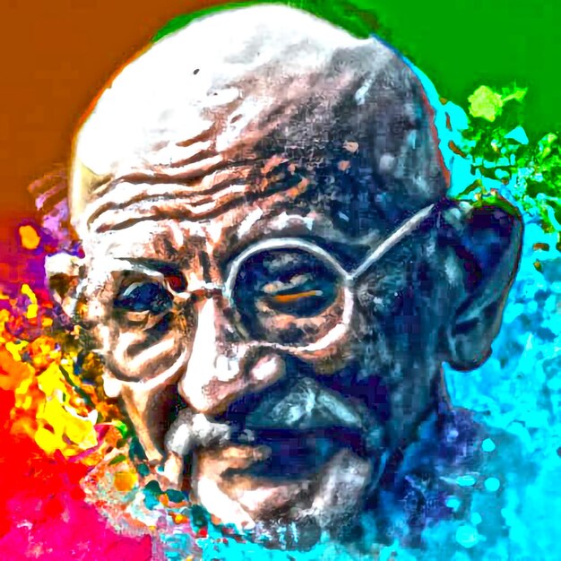 Foto uma bela foto de mahatma gandhi