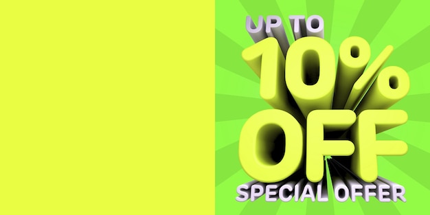 Uma bela ilustração 3d com banner de promoção de vendas para grandes vendas com desconto e oferta especial