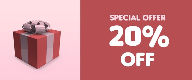 Uma bela ilustração 3d com desconto de oferta especial para grandes vendas