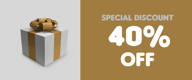 Uma bela ilustração 3d com desconto de oferta especial para grandes vendas