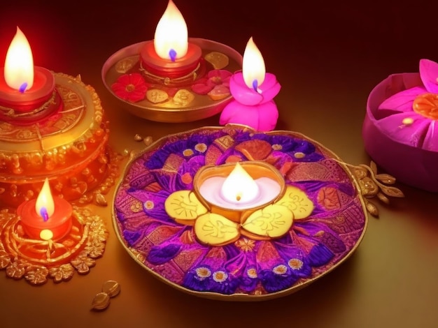 Uma bela imagem de Diwali