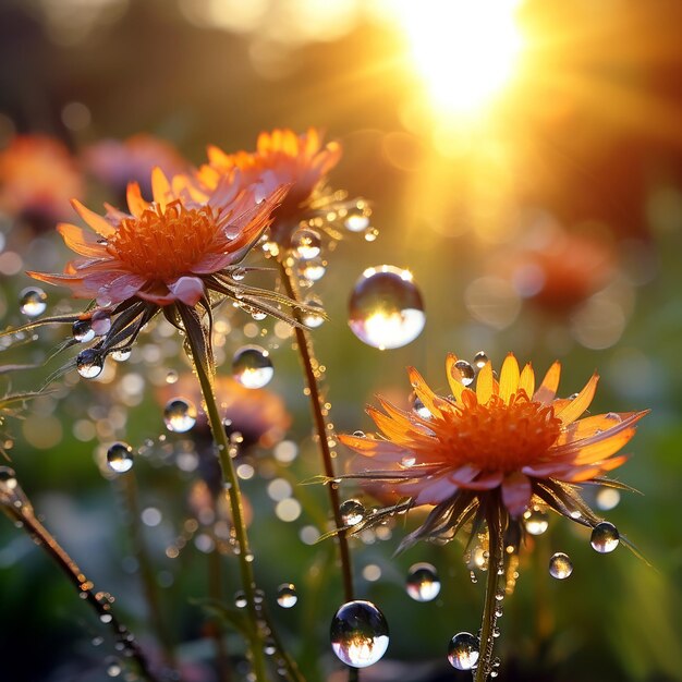 Uma bela imagem de flores.