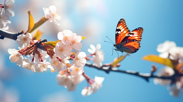 Uma bela imagem de primavera de galho em flor