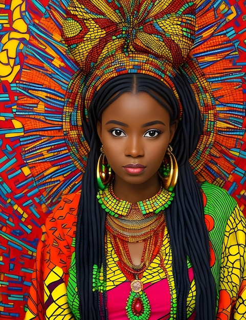 Uma bela modelo africana