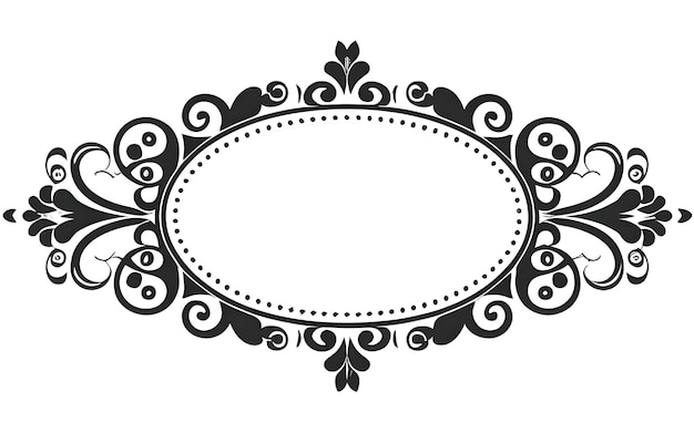 Uma bela moldura decorativa com um desenho floral