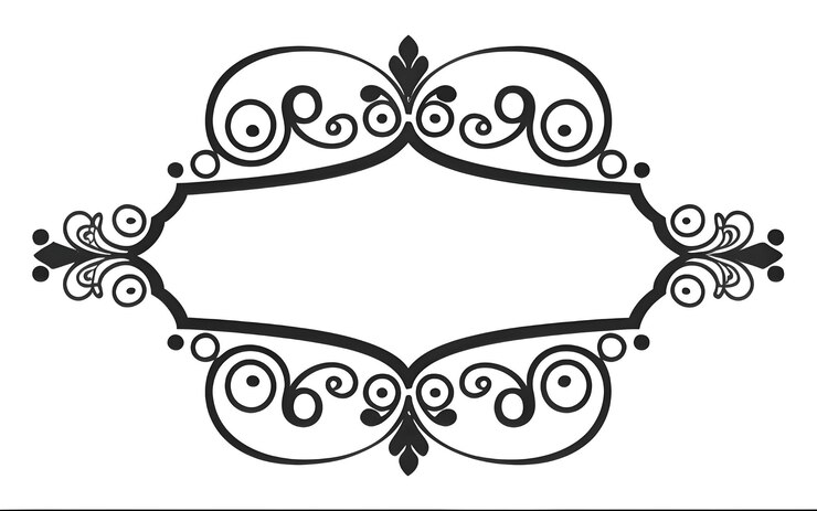 Foto uma bela moldura decorativa com um desenho floral
