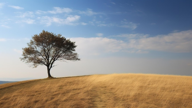 Uma bela paisagem com árvores e céu ao fundo