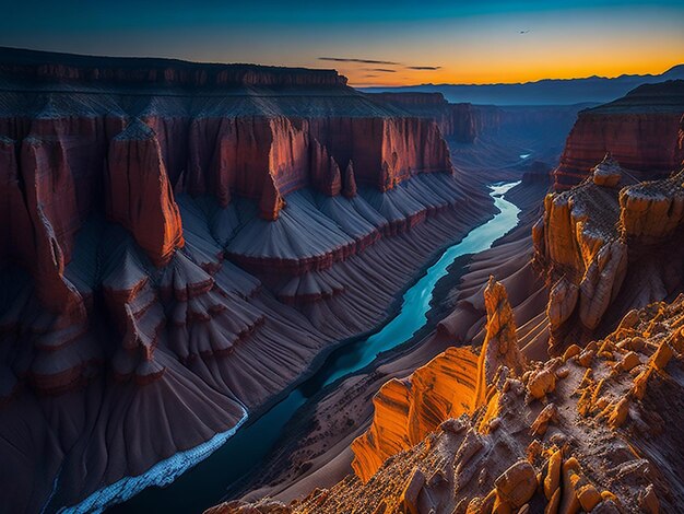 Uma bela paisagem natureza papel de parede estilo 3D imagem realista ai gerado