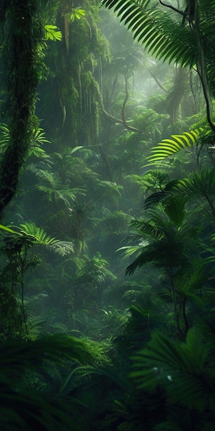 Uma bela selva densa