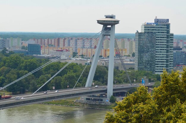 Uma bela vista da cidade de Bratislava localizada na Eslováquia