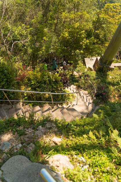 Uma bela vista da Langkawi Sky Bridge localizada na Malásia