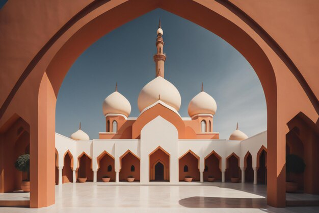 Foto uma bela vista da mesquita é gerada