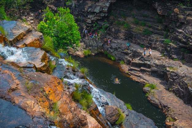 Uma bela vista da natureza na Chapada dos Veadeiros localizada em Alto Paraíso Goiás Brasil