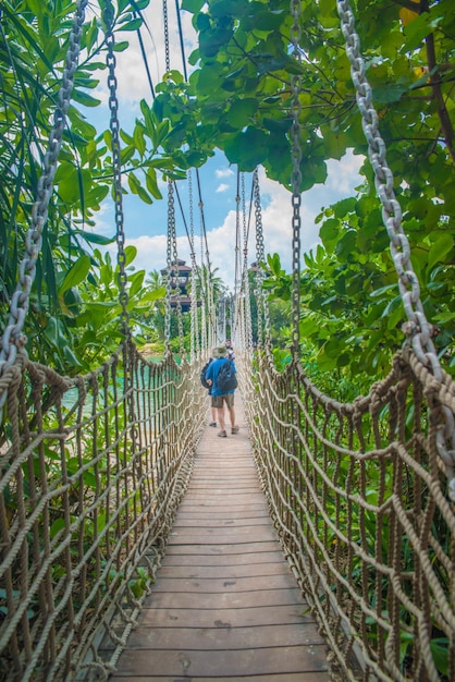 Uma bela vista de Sentosa Islanda localizada em Cingapura