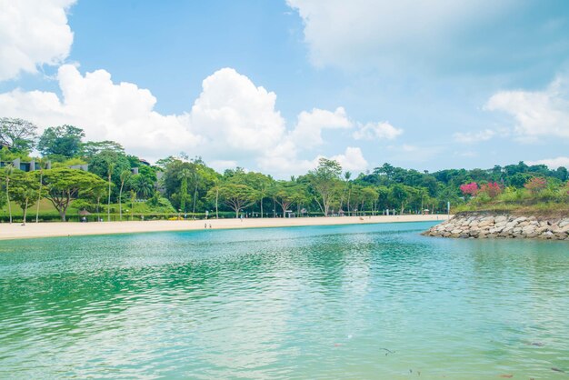 Uma bela vista de Sentosa Islanda localizada em Cingapura