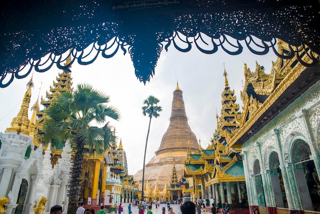 Uma bela vista de Yangon em Mianmar