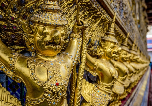 Uma bela vista do Grand Palace o Museu Wat Phra Kaew localizado em Bangkok Tailândia