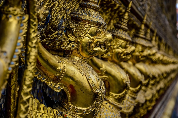 Uma bela vista do Grand Palace o Museu Wat Phra Kaew localizado em Bangkok Tailândia