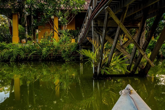 Uma bela vista do hotel-casa Baan Thai localizado em Ayutthaya Tailândia