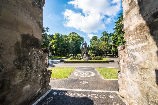 Uma bela vista do Jardim Botânico localizado em Bali Indonésia