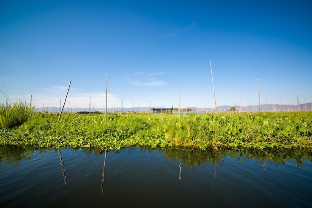 Uma bela vista do Lago Inle Myanmar