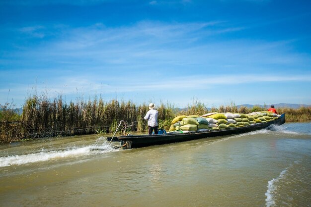 Uma bela vista do Lago Inle Myanmar