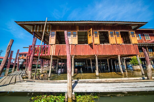 Uma bela vista do Lago Inle Myanmar