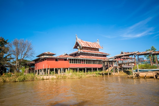 Uma bela vista do lago inle myanmar