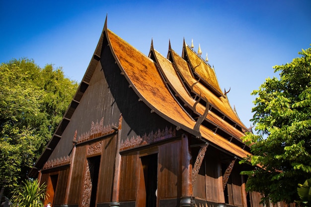 Uma bela vista do Museu Baan Dan localizado em Chiang Rai Tailândia