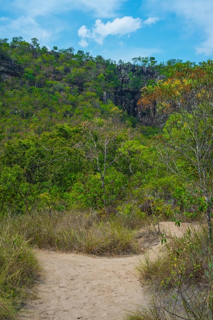 Foto uma bela vista do parque da chapada dos veadeiros localizado em alto paraíso goiás brasil