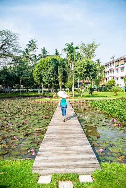 Uma bela vista do parque em Yangon Myanmar