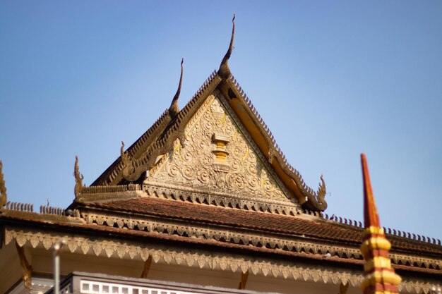 Uma bela vista do templo budista localizado em Siem Reap Camboja