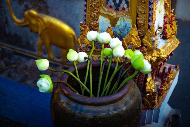 Uma bela vista do templo budista wat songkran localizado em bangkok tailândia