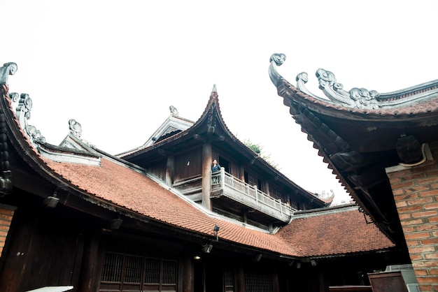 Uma bela vista do Templo da Literatura em Hanói Vietnã