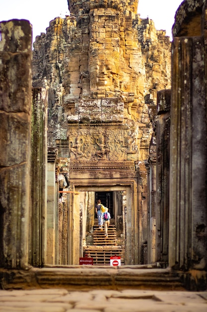 Uma bela vista do Templo de Angkor Wat localizado em Siem Reap Camboja