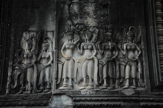 Uma bela vista do Templo de Angkor Wat localizado em Siem Reap Camboja