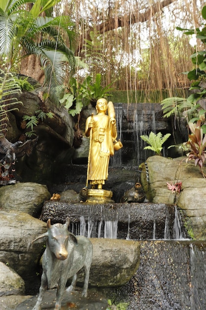 Uma bela vista do Templo do Monte Dourado localizado em Bangkok Tailândia