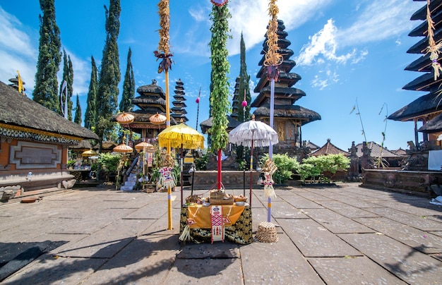 Uma bela vista do templo Ulun Danu Beratan localizado em Bali Indonésia