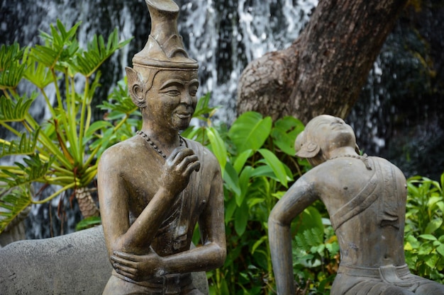 Uma bela vista do templo Wat Pho localizado em Bangkok Tailândia