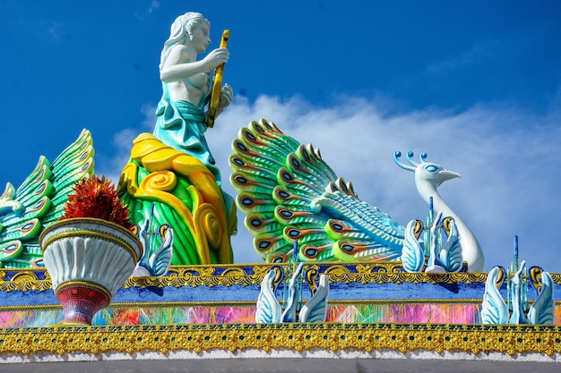 Uma bela vista dos carros alegóricos para o carnaval brasileiro