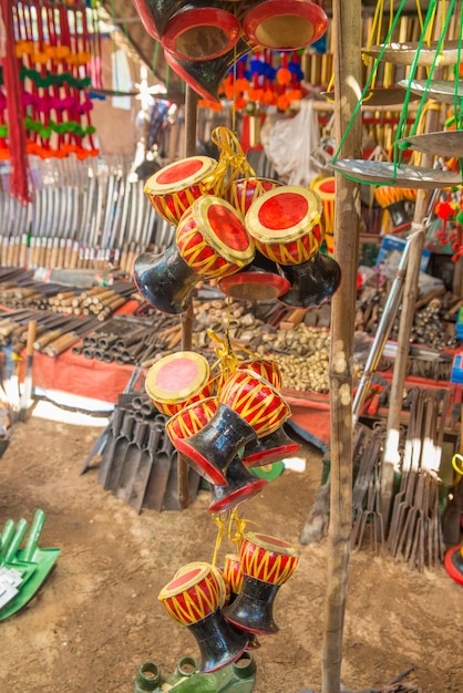 Uma bela vista panorâmica da cidade de Bagan em Mianmar