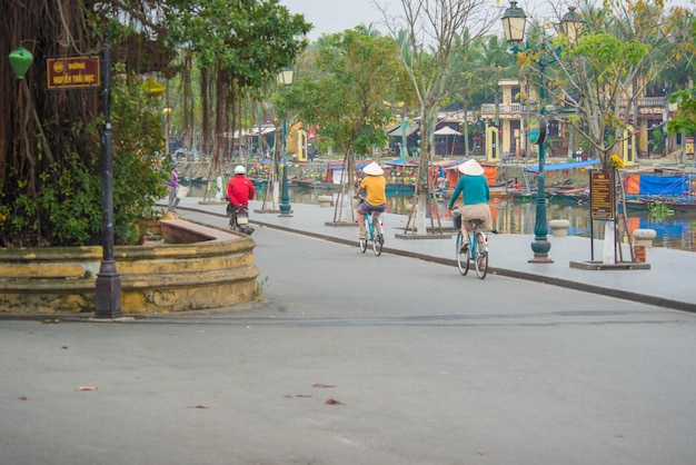 Uma bela vista panorâmica da cidade de Hoi An Vietnam